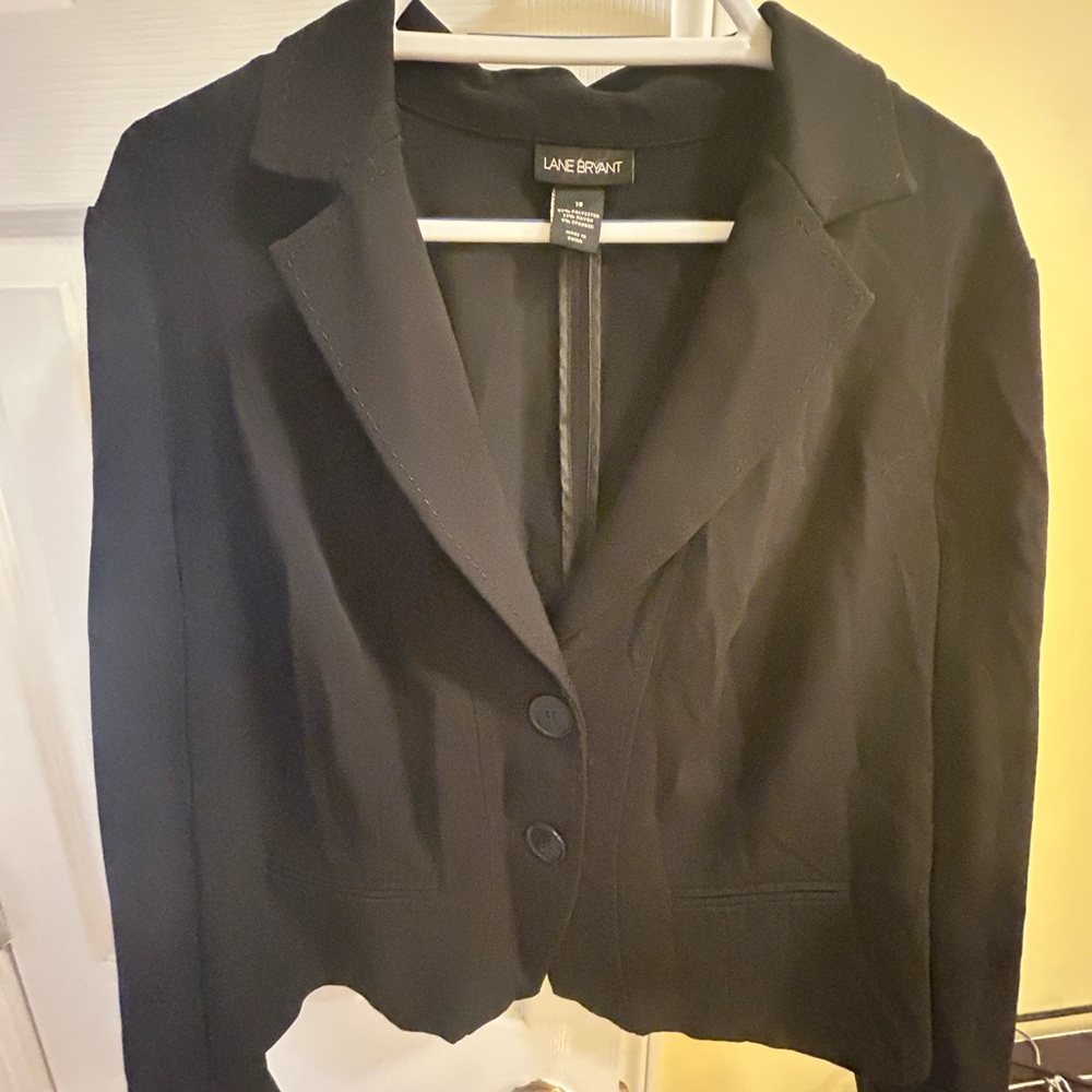 Lane Bryant Black Blazer Tailored Suit Jacket